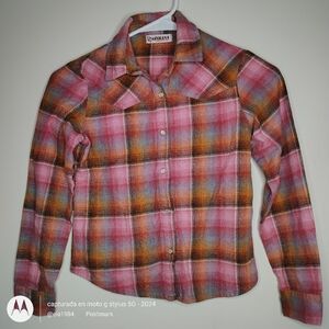 Colorful Plaid Button-Up Shirt
